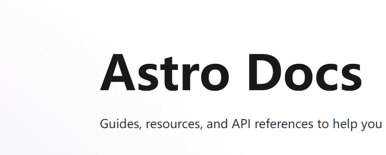 从初学者的角度扫过Astro